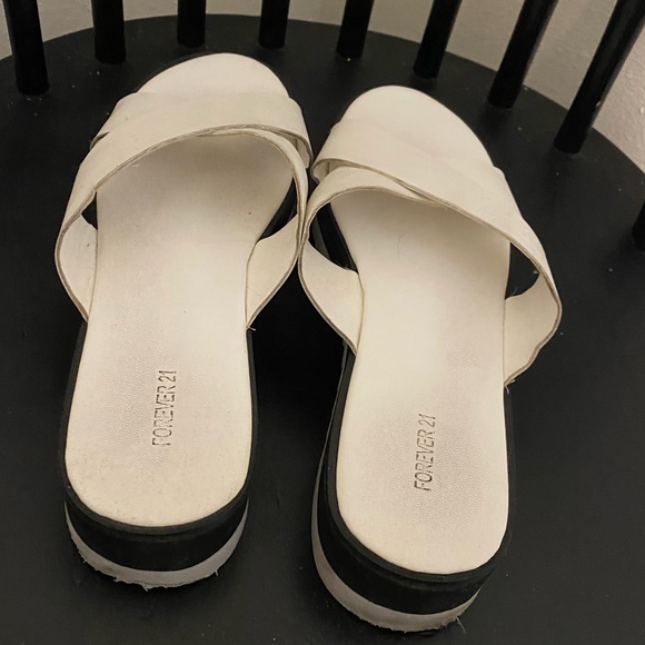 White Forever 21 Platform Sandals - Picture 4 of 6